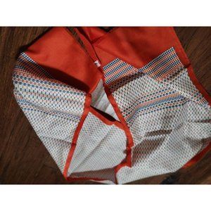 Vintage Italian Made for Bloomingdale Scarf Red White and Blue Long Wrap Scarf